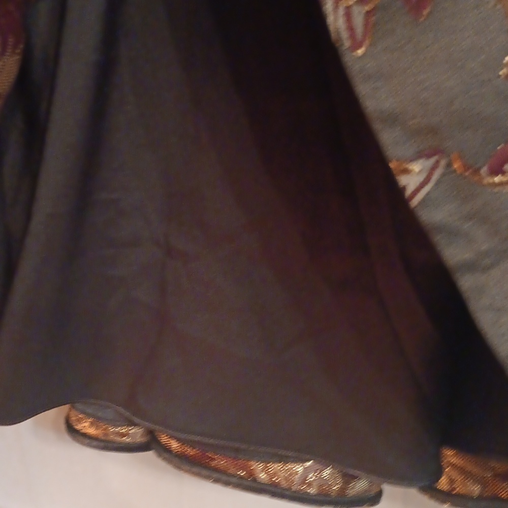 Ted Baker Elegant Gold and Black Floral Dress Size 3 - Picture 8 of 12